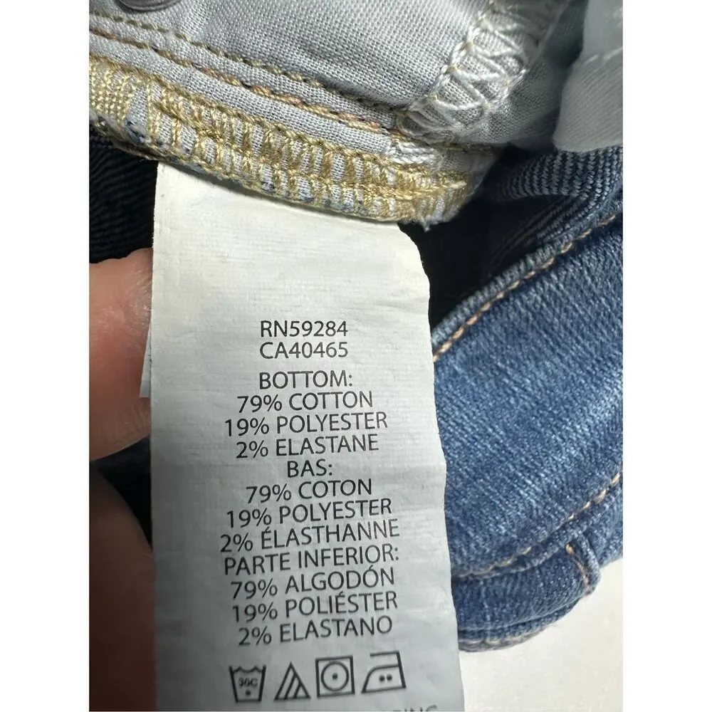 NWT THE CHILDREN'S PLACE Indigo Stone Blue Bootcut Jeans Sz 6 Adjustable Waist